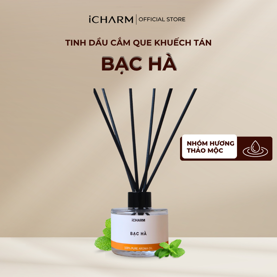 Que khuếch tán tinh dầu Bạc hà