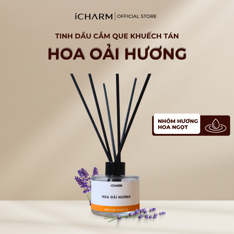 Que khuếch tán tinh dầu Oải Hương