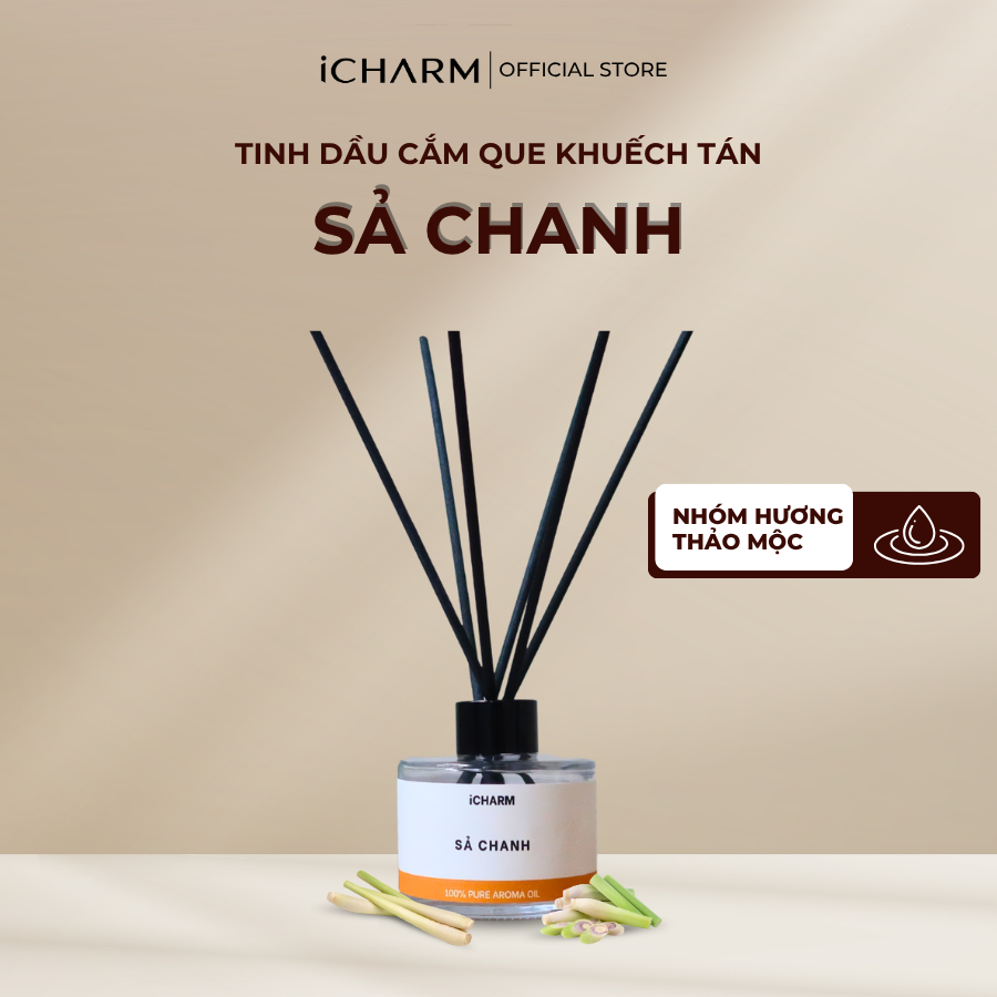 Que khuếch tán tinh dầu Sả Chanh